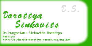 dorottya sinkovits business card